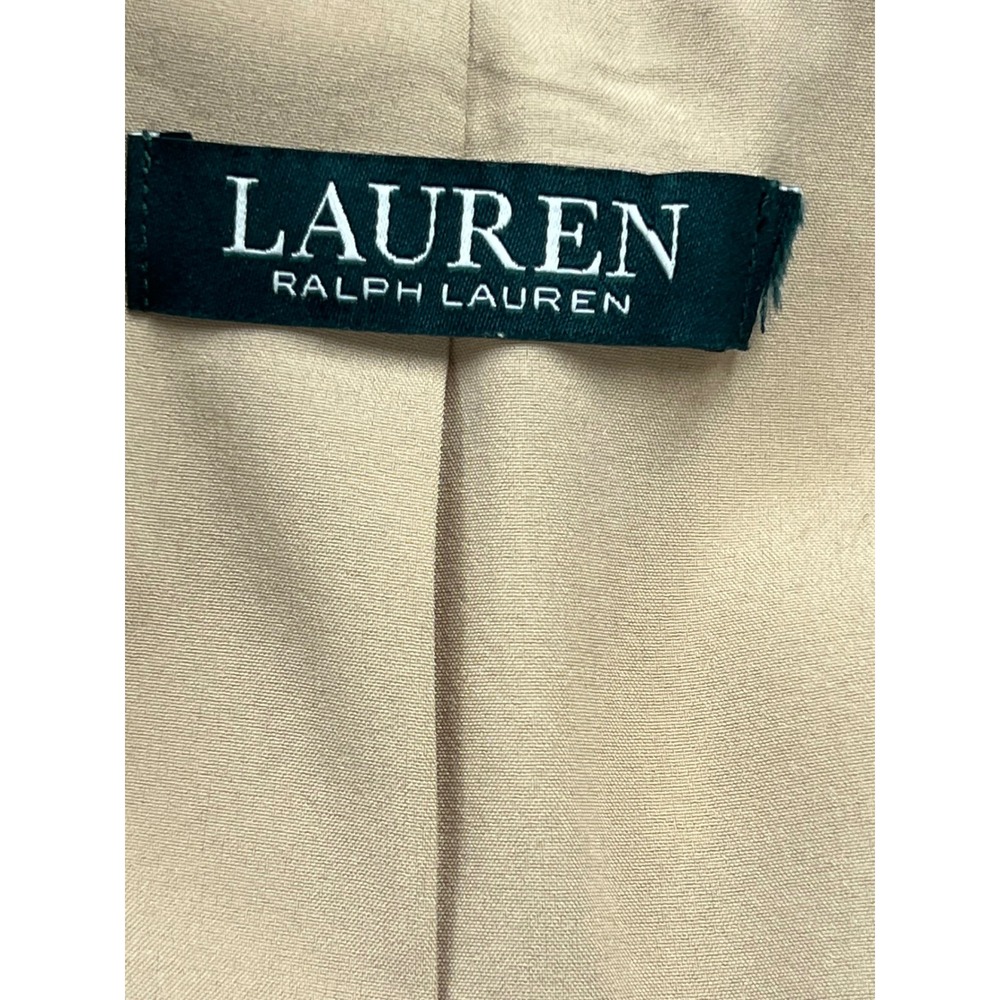 Lauren Ralph Lauren Plaid Single-Button Beige Blazer - Picture 7 of 10